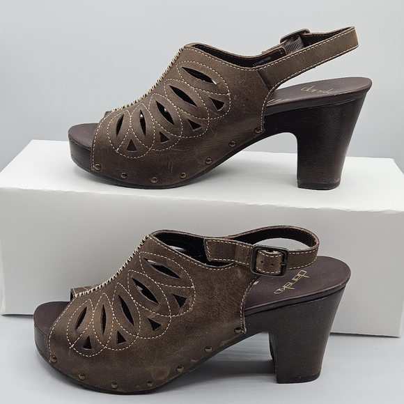 Dansko Rowena leather peep toe 3.75" heels size 41 US size 10.5/11 - Picture 13 of 16